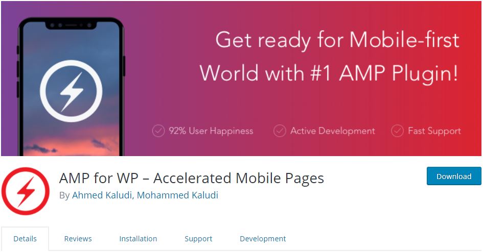 WordPress AMP plugin