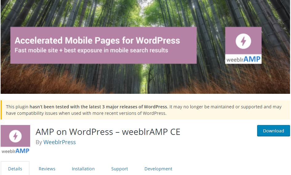 WordPress AMP plugin