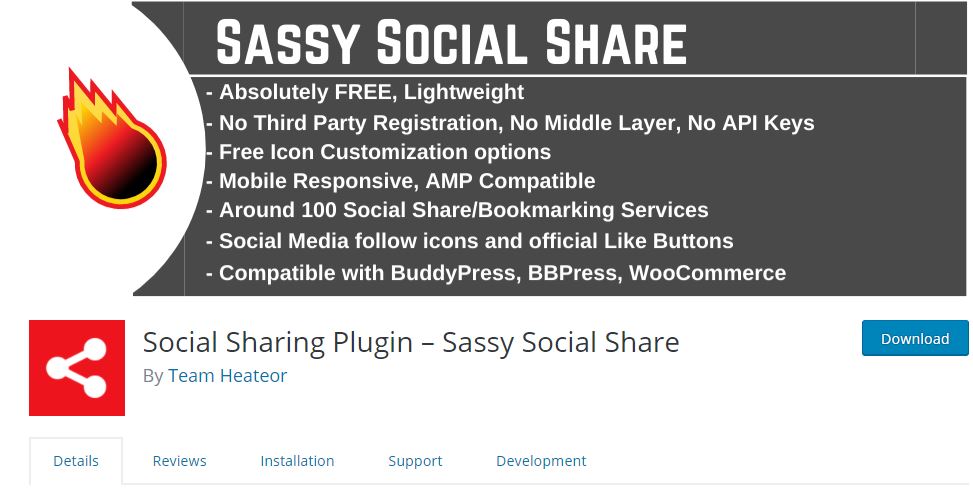 free WordPress social media plugin