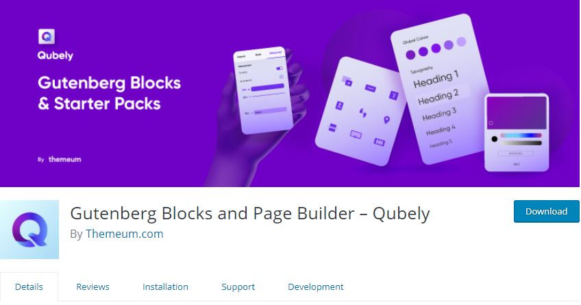 WordPress Gutenberg Blocks plugin