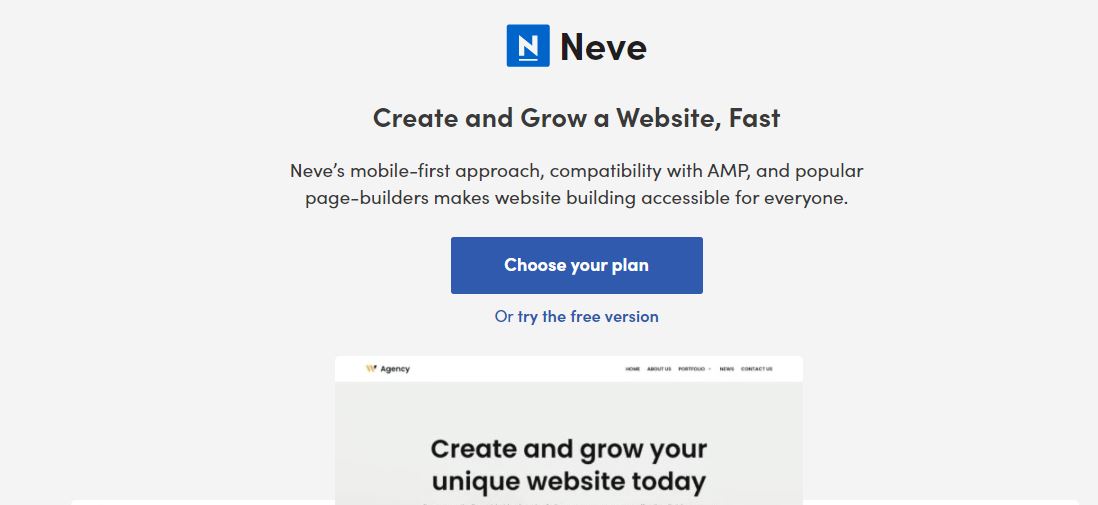 Neve: WordPress freelancer theme