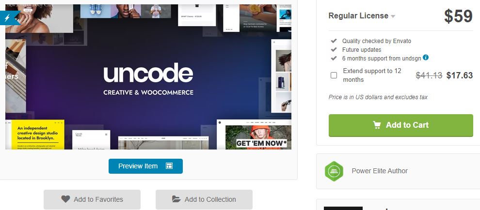 Uncode: WordPress freelancer theme