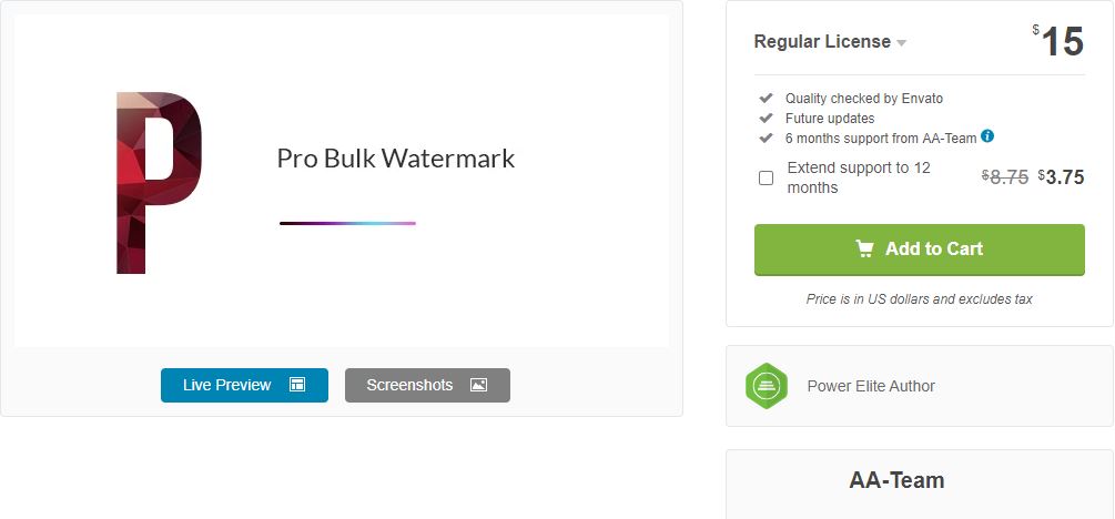 WordPress watermark plugin